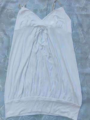 Women's white Bershka top with straps size M