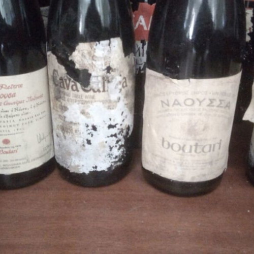 Boutari wines used, pack of 25 bottles from 50s to 70s