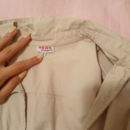 Women's shirt with zipper like new, beige, size M