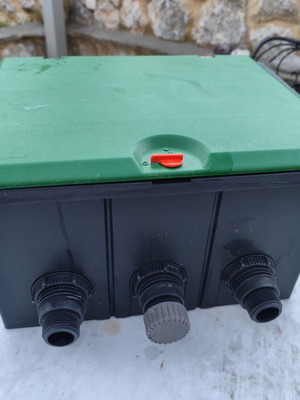 Gardena automatic watering set used with 3-channel valve box and two 9v solenoid valves