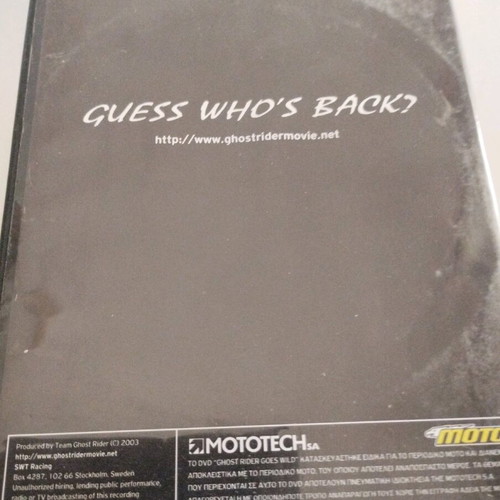 MOTO Ghost Rider Goes Wild DVD in very good condition