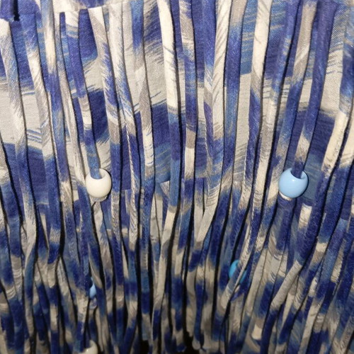Cavalli silk mini dress like new, beige and blue