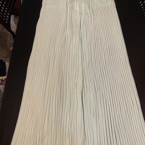 Zara women's pleated palazzo pants XS like new, green turquoise