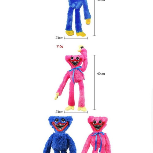 Huggy Wuggy & Kissy Missy plush set 40 cm new, pink and blue