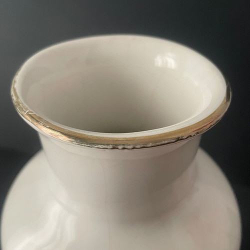Vintage porcelain vase KE.TE. with 24K gold, 24cm, used