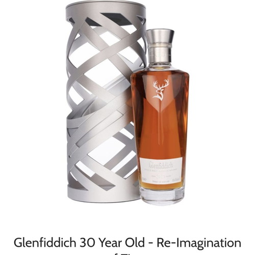 Glenfiddich 30 Year Old metal collectible box Re-Imagination of Time