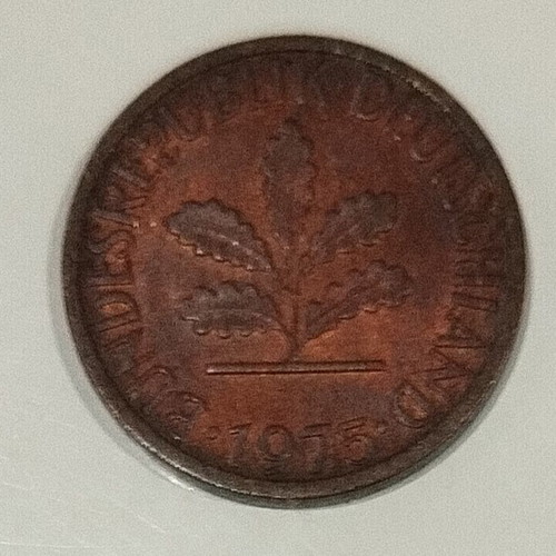 1 Pfennig Coin Germany 1975 like new