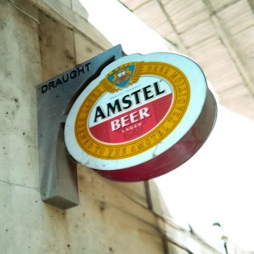 Amstel Illuminated Sign with Changeable Logo, Over 60cm, New