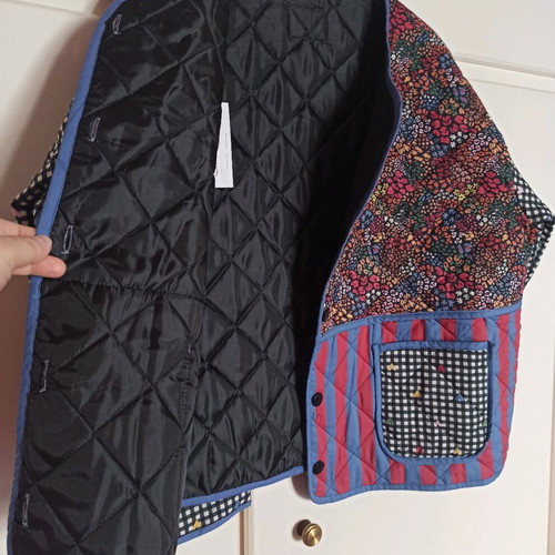 Patchwork quilted jacket colorful new one size