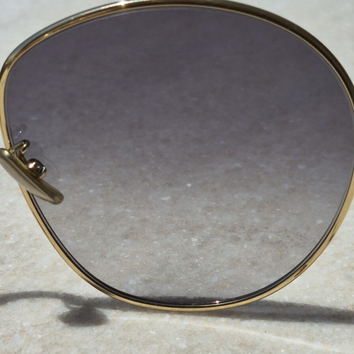 Celine Oversize Sunglasses Used, Gold Tones, Minor Lens Scratch