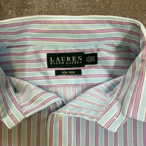 Lauren Ralph Lauren Longsleeve Shirt XL, light blue purple pinestripe