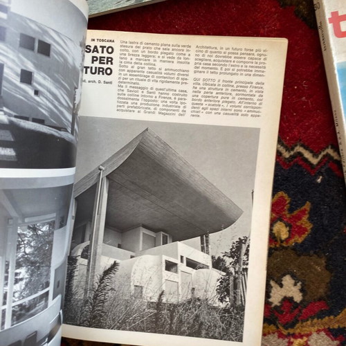 Tuttoville magazine used, 2 issues 1970, Italian architecture and design