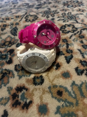 BKS wristwatches like new, white and pink