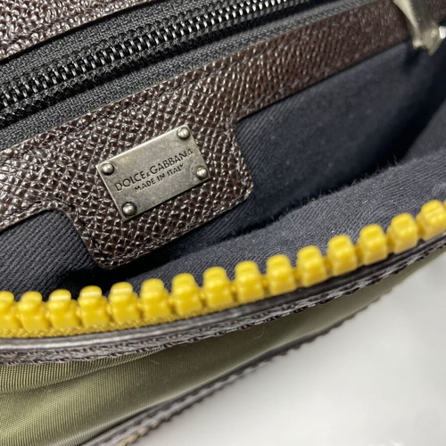 Dolce & Gabbana Canvas Messenger Bag like new, green
