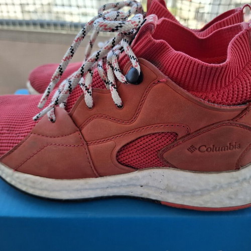 Columbia women's OutDry athletic shoes used, red, size 38