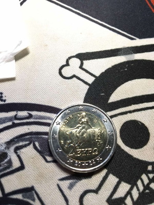 Ελληνικό νόμισμα 2 ευρώ 2024 με την Ευρώπη και τον ταύρο
