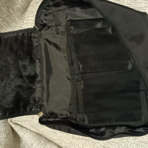 IKEA travel toiletry bag like new, black with 9 compartments