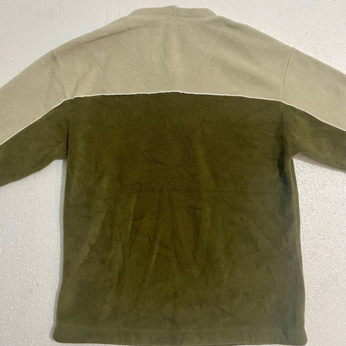 Vintage GAP fleece V-Neck colorblock like new, beige and green