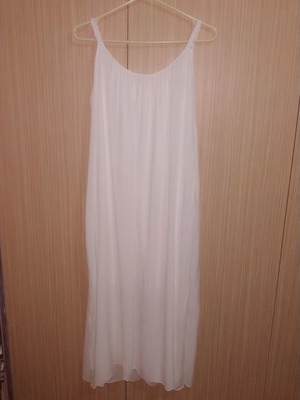 Φόρεμα boho large μεταχειρισμένο, άσπρο, δροσερό ύφασμα
