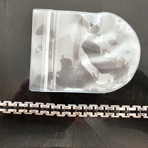 Stainless Steel Men's Bracelet, 18cm, black and silver