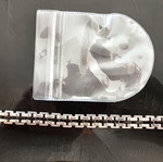 Stainless Steel Men's Bracelet, 18cm, black and silver