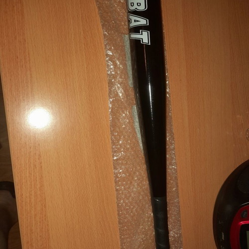 Baseball bat 50" black with anti-slip grip new