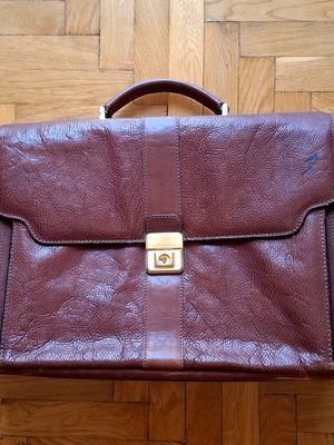 Δερμάτινος χαρτοφύλακας GT Leather Goods – vintage στυλ