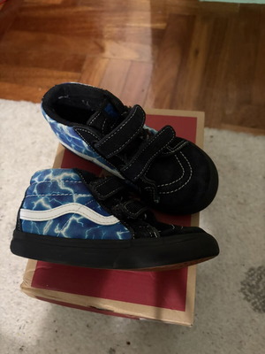 Vans sneakers size 25, black and blue