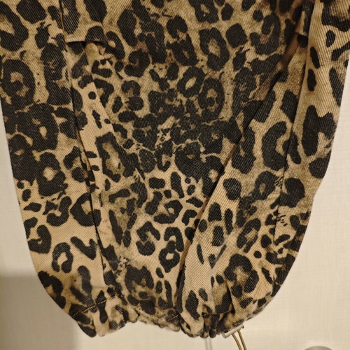 Leopard Print Jeans with Drawstring new