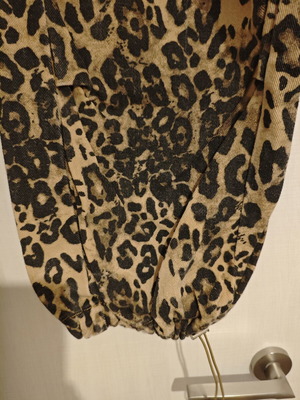 Leopard Print Jeans with Drawstring new