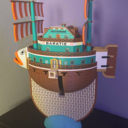 3D Printed Πλοίο Baratie One Piece με βάση