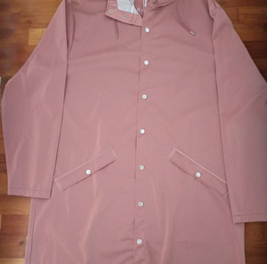 Rains Long Jacket ροζ αδιάβροχο L-XL unisex καινούργιο