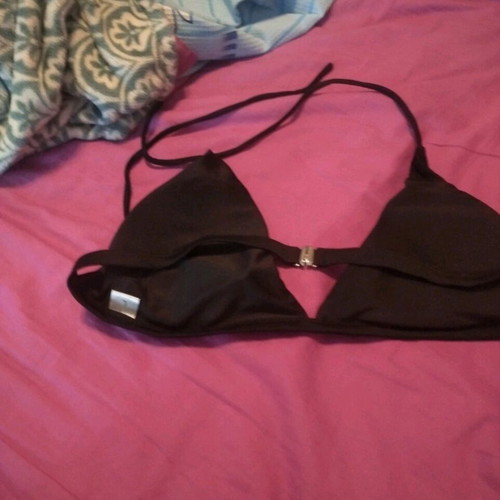 Achilleas Accessories triangle bikini top new, size L, black