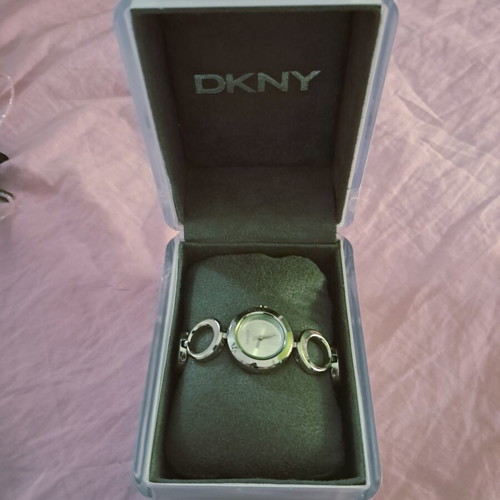 DKNY women's silver bracelet watch new with box
