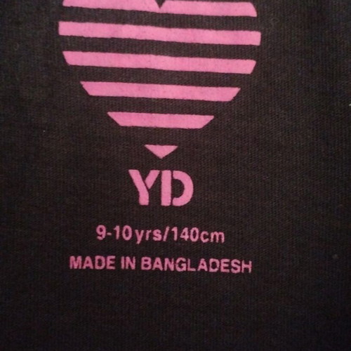 Girls' t-shirt 9-10 years used, black, size 140 cm