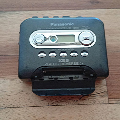 Panasonic portable cassette player used, radio works only