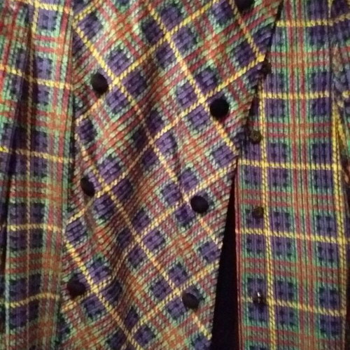 Velvet kazaka used, size L, multicolor