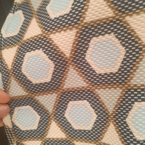 H&M coat like new with unique pattern and blue lining