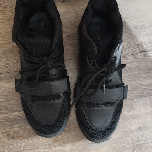 Zara men's sneakers size 44 used, black