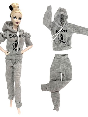 Doll Tracksuit Street Look 7132G new, gray for 29cm dolls