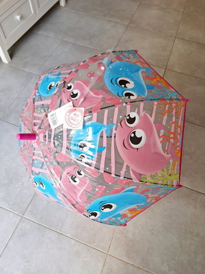 Children's umbrella with dolphin theme 67cm new