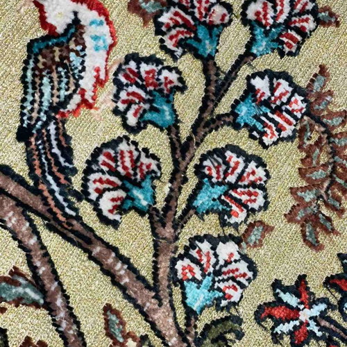 Hereke museum handmade pure silk double-knot rug new