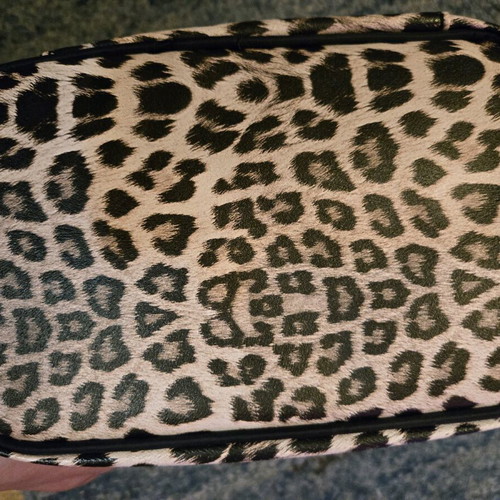 Cosmetic bag new leopard print 22×14 multicolor