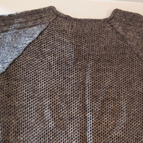 Review short wool dress used, grey, with short sleeves