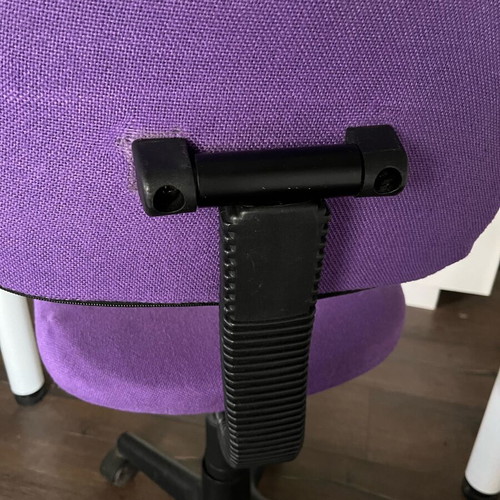 Children's office chair used, purple color with height adjustment