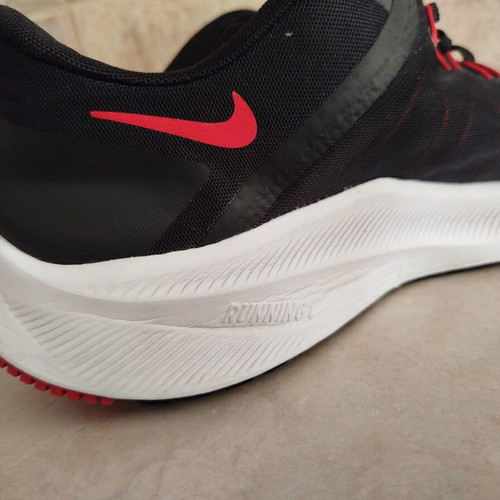 Nike running shoes size 45 used, black and red