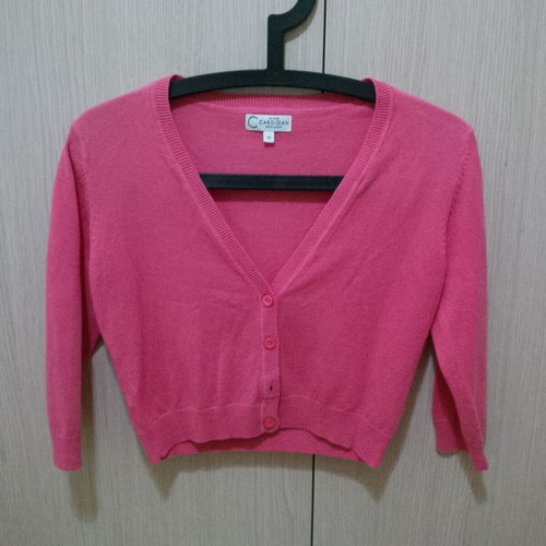 New Look bolero size 10 (EU38, M) pink like new with 3/4 sleeves