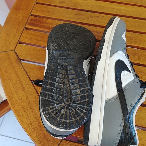 Nike Dunk Low sneakers used, size 43, tricolor white black grey