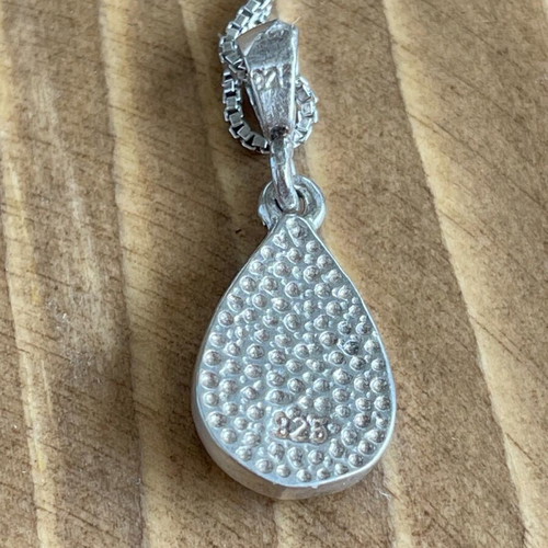 Silver 925 evil eye pendant like new with 44cm chain