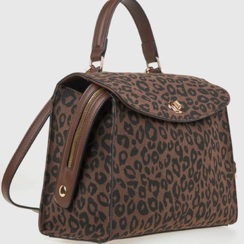 Verde shoulder bag, leopard print, new